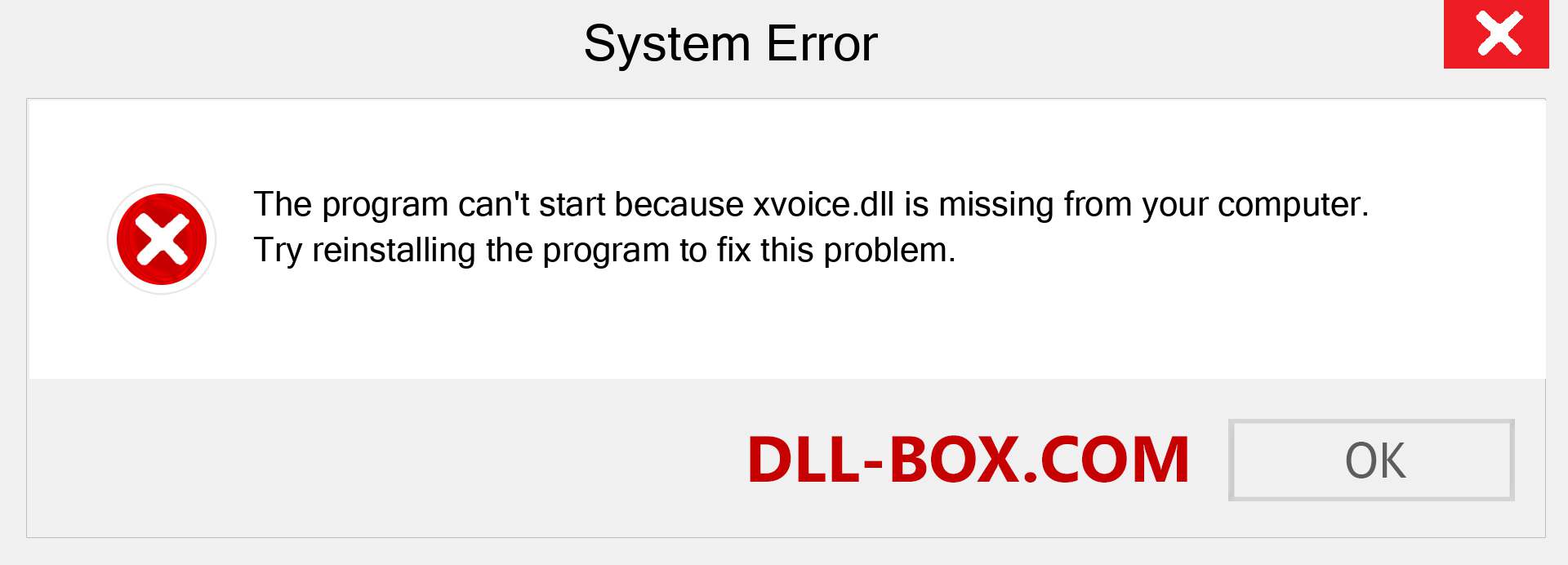  xvoice.dll file is missing?. Download for Windows 7, 8, 10 - Fix  xvoice dll Missing Error on Windows, photos, images